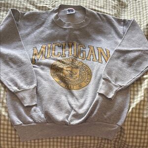 Vintage Michigan Champion Gray Crewneck Sweater